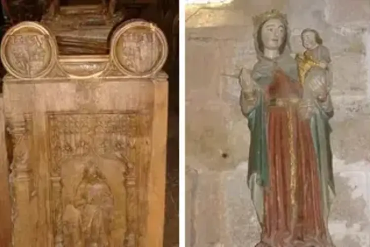 Détail de stale du XVI ème siècle, et Vierge à l